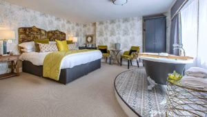 Feature room with free-standing bath- Maids Head Hotel, Norwich