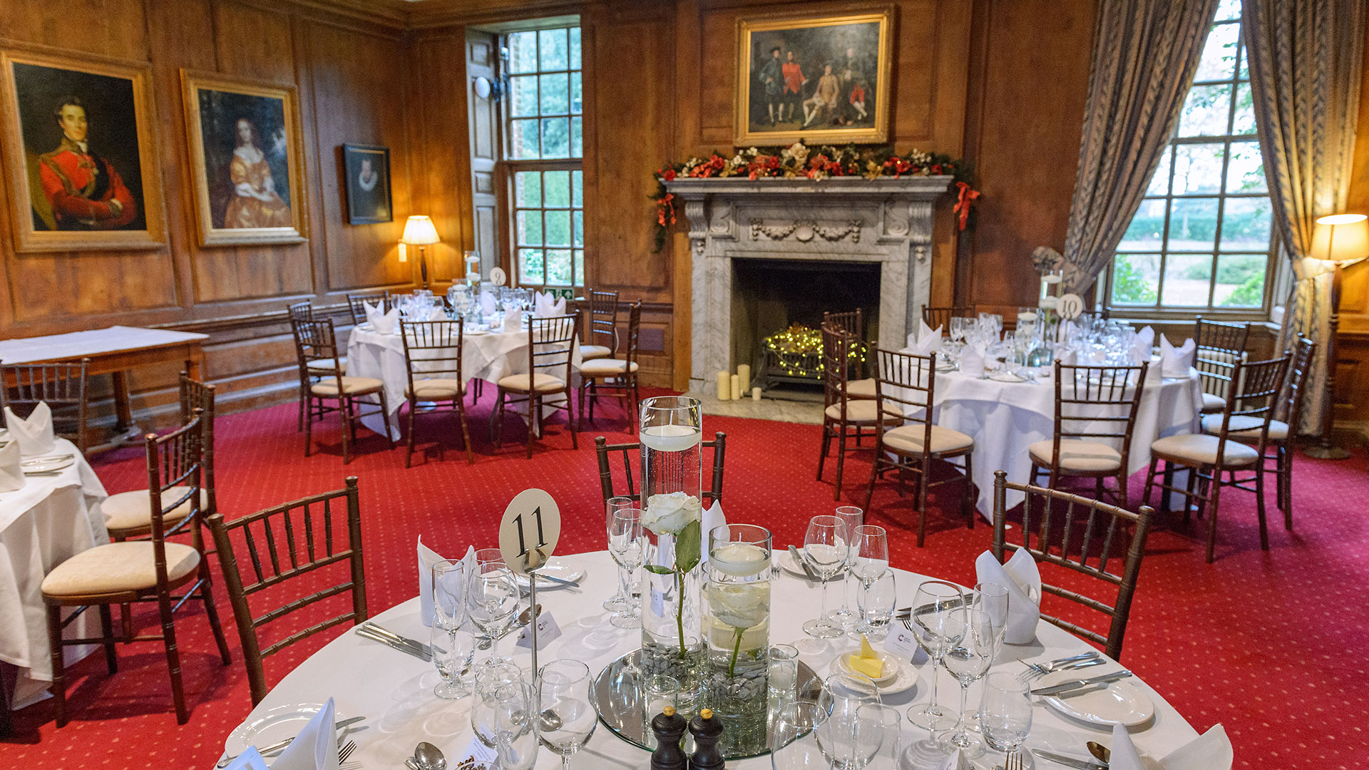 The Parlour meeting room at Hintlesham Hall Hotel in Suffolk, providing a sophisticated and comfortable space for business meetings and private events - Classic British Hotels