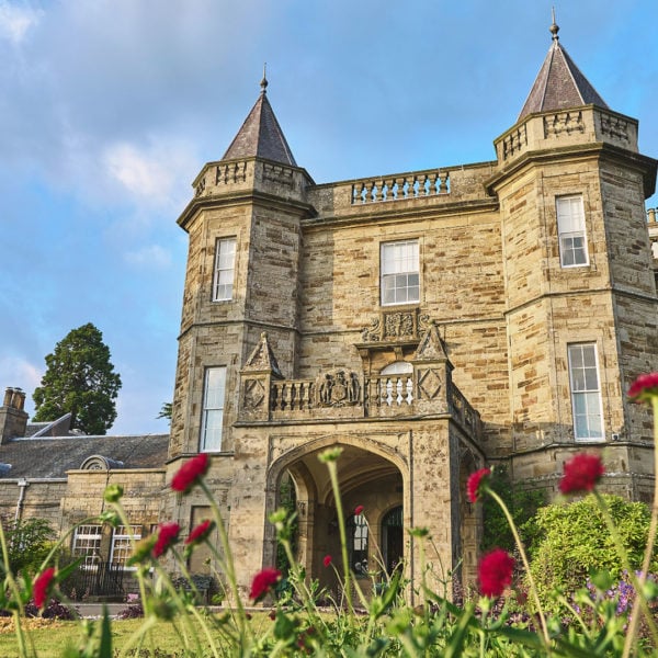 Grand exterior of Dalmahoy Hotel & Country Club, Edinburgh