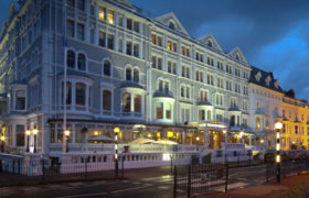 Hotel exterior at night - Imperial Hotel - Llandudno, North Wales