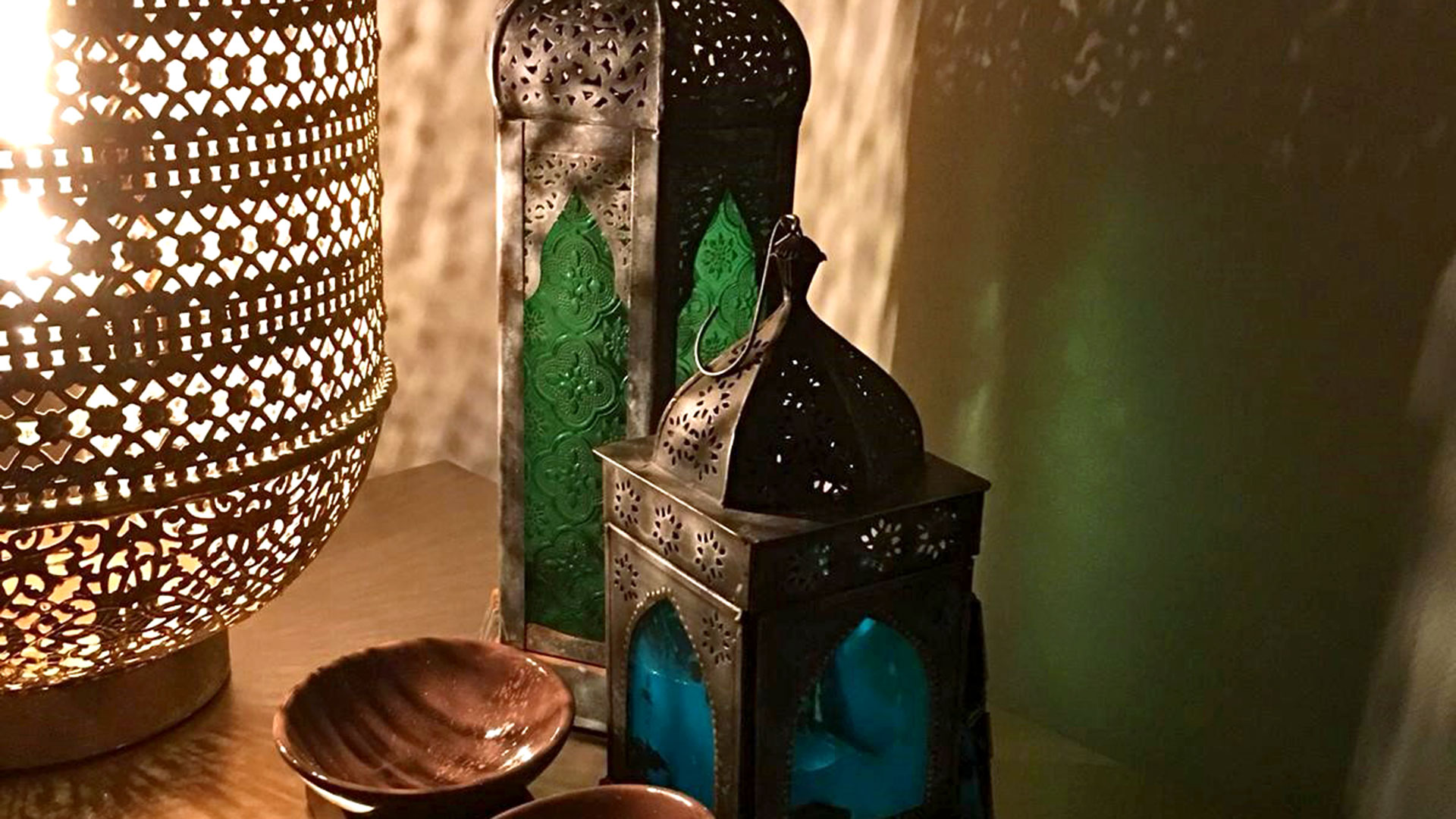 Lantern details in the Bazaar Spa - Shrigley Hall Hotel, Peak District