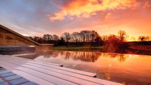 Balcony Infinity Pool at Sunset - Ramside Hall Hotel, Durham