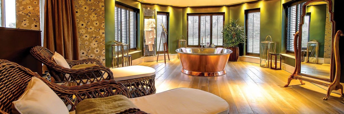 Celebration Suite relaxing bath area - Ramside Hall Hotel, Durham