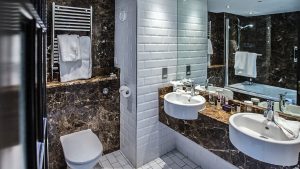Deluxe Double Room bathroom - Ramside Hall Hotel, Durham