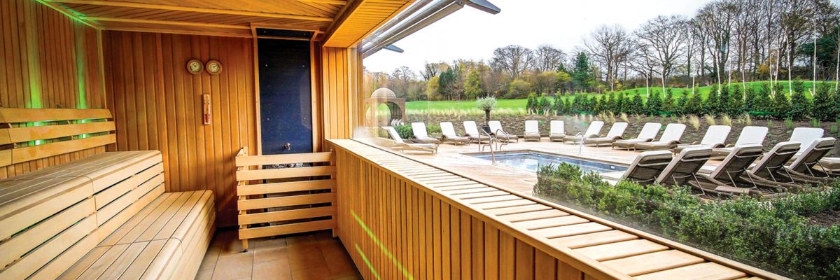 Thermal suite overlooking the outdoor pool - Ramside Hall Hotel, Durham