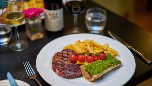 Steak and chips in the Lounge - County Hotel, Chelmsford