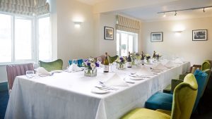 Private dining room set for dinner - County Hotel, Chelmsford