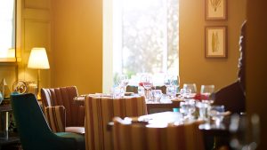 Tables set for dinner in the award winning Samphire Restaurant - County Hotel, Chelmsford