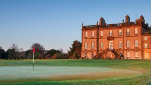 Period building overlooking a frosty East Course - Dalmahoy Hotel & Country Club, Edinburgh