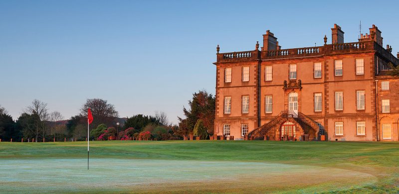 Period building overlooking a frosty East Course - Dalmahoy Hotel & Country Club, Edinburgh