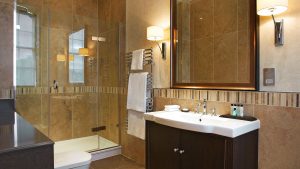 The bathroom in a Period Suite - Dalmahoy Hotel & Country Club, Edinburgh