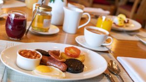 Full English breakfast in Restaurant 178 - Fairlawns Hotel & Spa, Walsall