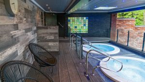 Two outdoor hot tubs overlooking the gardens - Fairlawns Hotel & Spa, Walsall