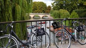 The Gonville bicycles in front of the River Cam - Gonville Hotel, Cambridge