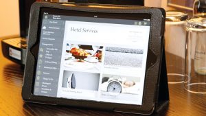 Hotel services on the in-room iPad - Gonville Hotel, Cambridge