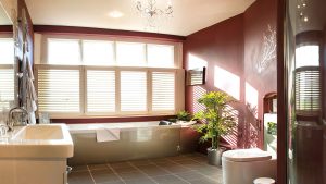 The bathroom in a Deluxe double room- Hatherley Manor Hotel & Spa, Cotswolds