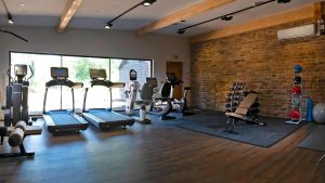 Cardio equipment and free weights in the gym - Hatherley Manor Hotel & Spa, Cotswolds