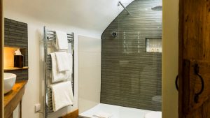 Bathroom in the Swallows superior room - Hatherley Manor Hotel & Spa, Cotswolds