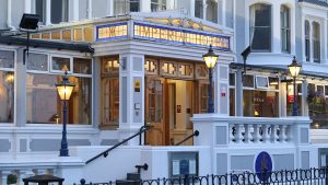 The entrance to the building from the promenade - The Imperial Hotel, Llandudno