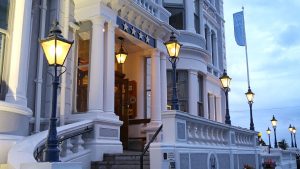 The grand entrance to the hotel - The Imperial Hotel, Llandudno