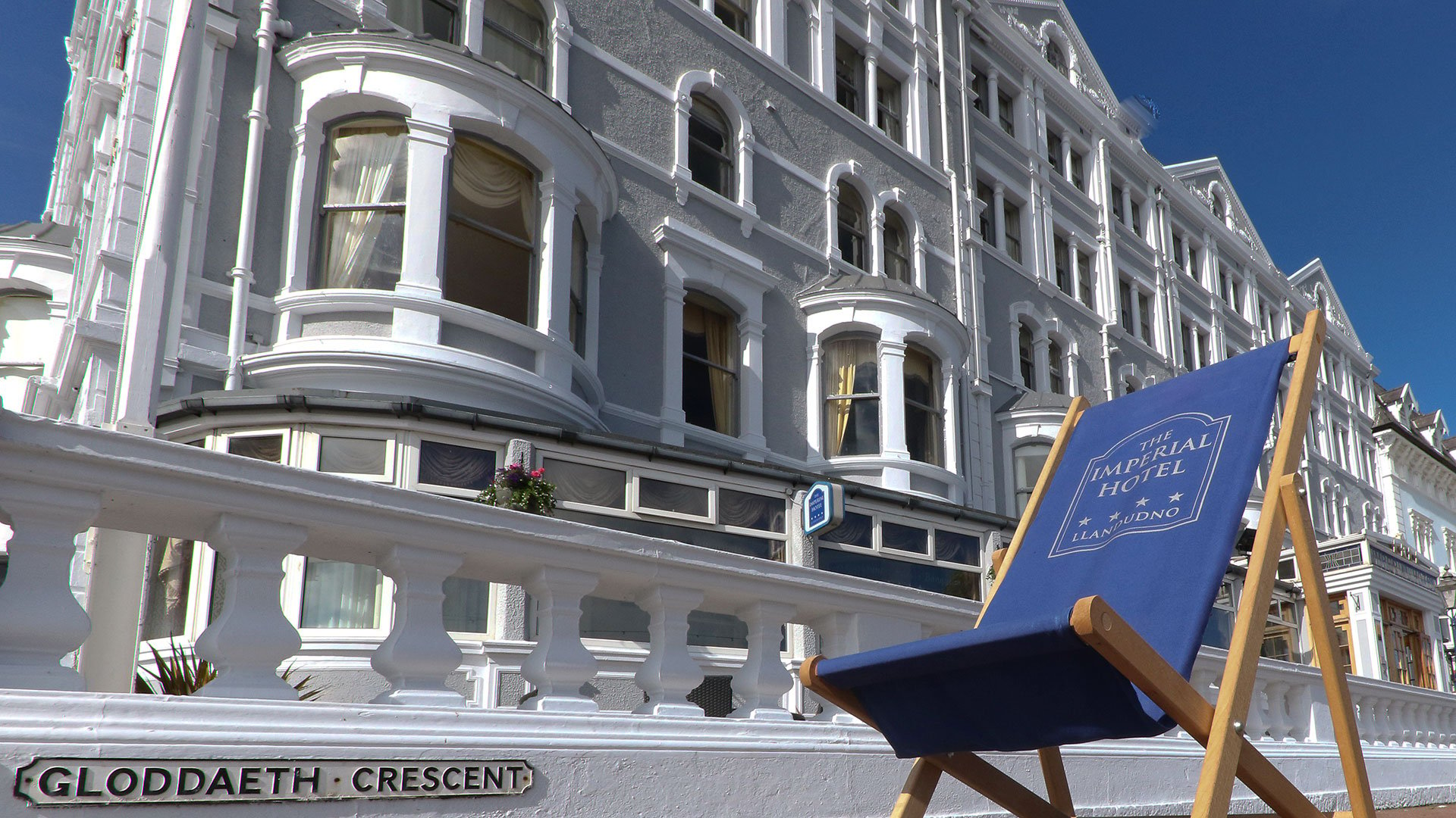The hotel deck chair in the sunshine - The Imperial Hotel, Llandudno