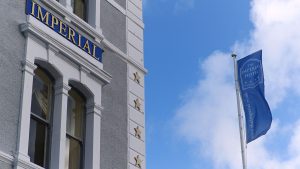 The hotel flag flying high - The Imperial Hotel, Llandudno