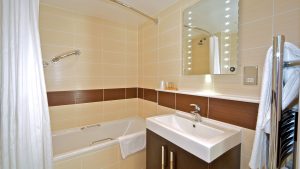 Bathroom of a classic room - Milford Hall Hotel, Salisbury