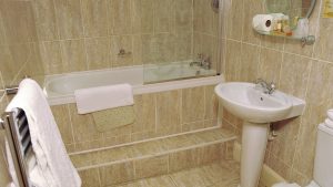 Shower over bath in a classic room - Milford Hall Hotel, Salisbury