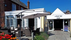 The entrance and patio area - Milford Hall Hotel, Salisbury