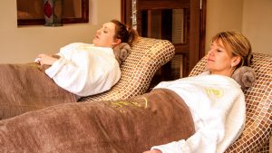Heated loungers in the spa - Milford Hall Hotel, Salisbury
