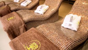 Heated loungers in the spa - Milford Hall Hotel, Salisbury