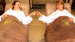Heated loungers in the spa - Milford Hall Hotel, Salisbury