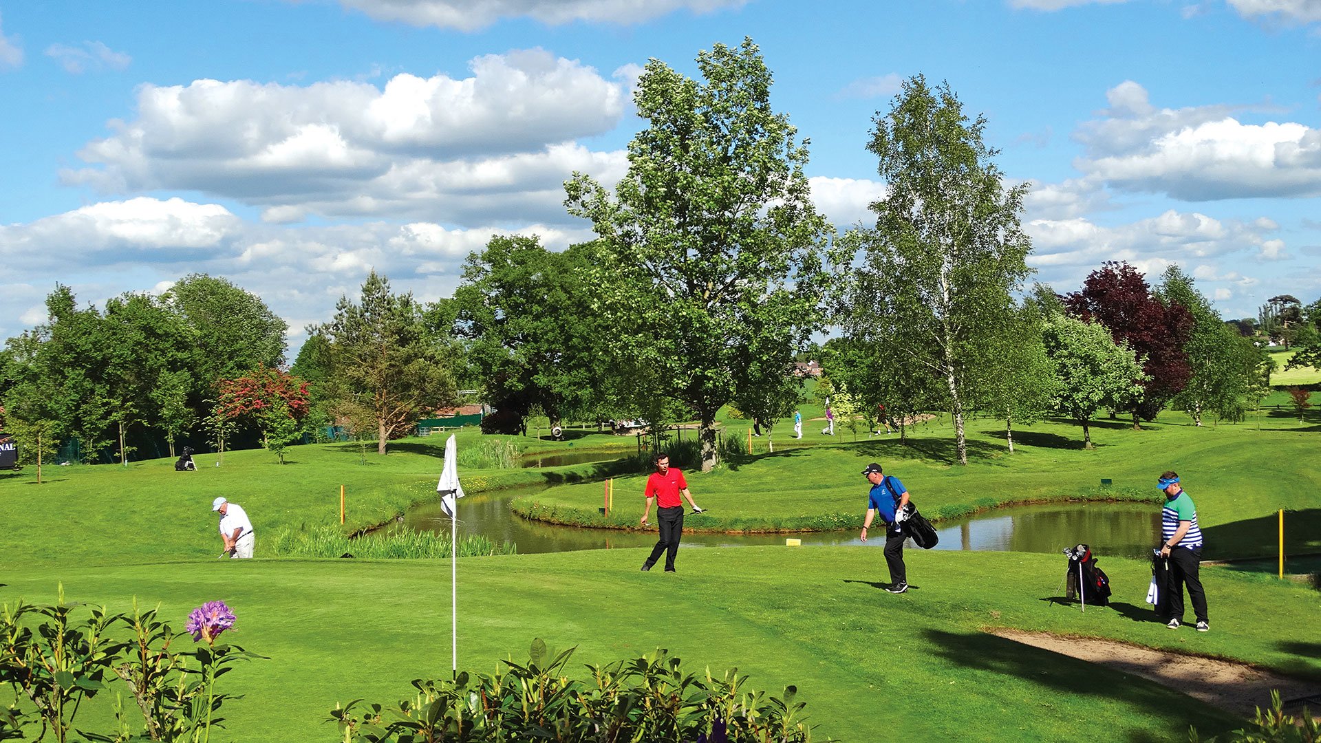 Golfers enjoy the 9 hole golf course - Nailcote Hall Hotel, Warwickshire