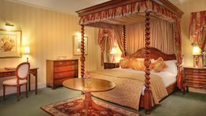 Four poster bed in the Magnolia Feature room - Nailcote Hall Hotel, Warwickshire