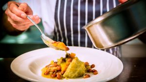 Chef preparing food - Park Farm Hotel, Norwich