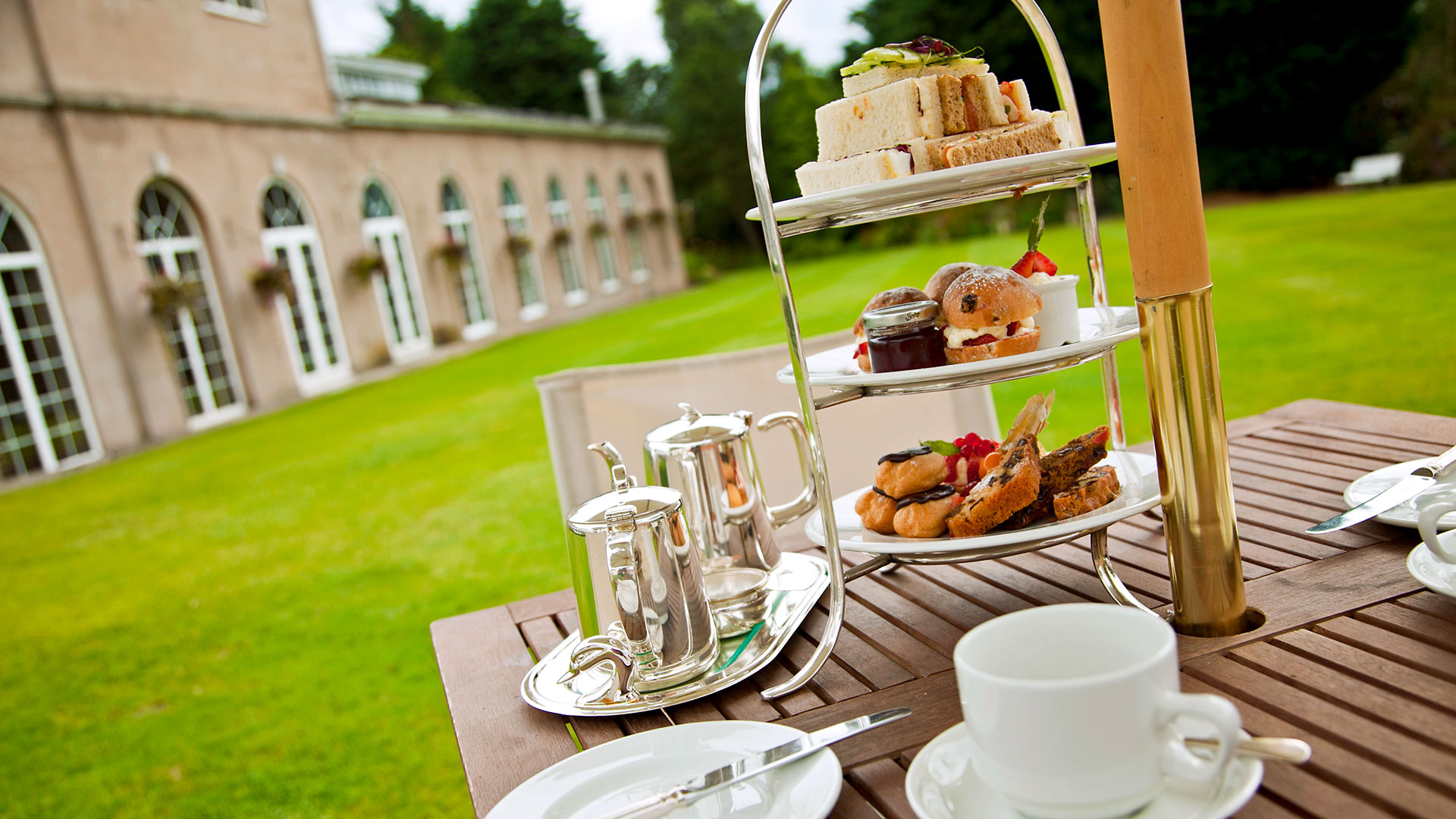 Afternoon tea at Rowton Hall Hotel