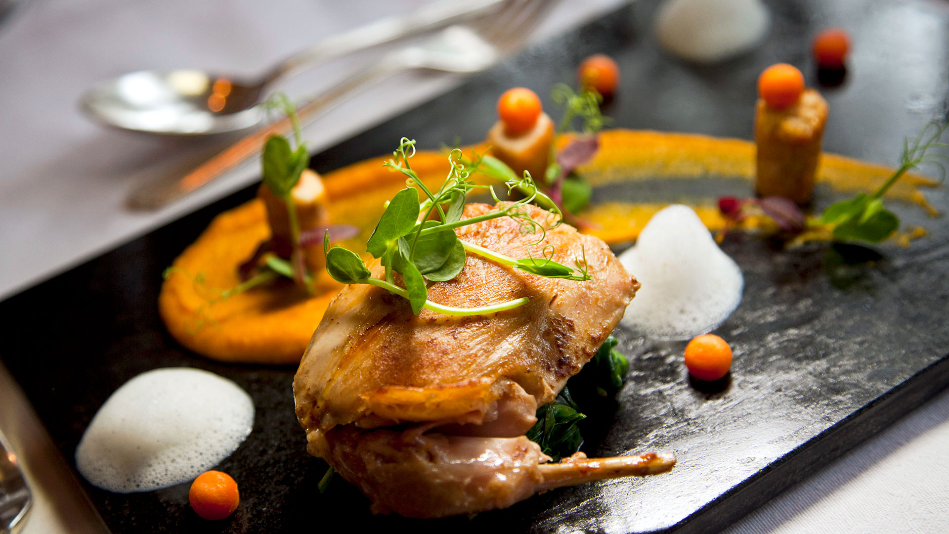 Award winning dining in the Langdale Restaurant - Rowton Hall Hotel & Spa, Chester