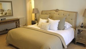 Bedroom of the Luxury Apartment - Rowton Hall Hotel & Spa, Chester