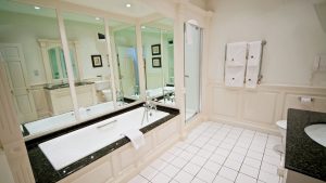 Bathroom in the Master Suite - Rowton Hall Hotel & Spa, Chester