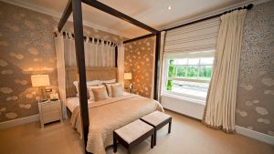 Four poster bed in the Master Suite - Rowton Hall Hotel & Spa, Chester