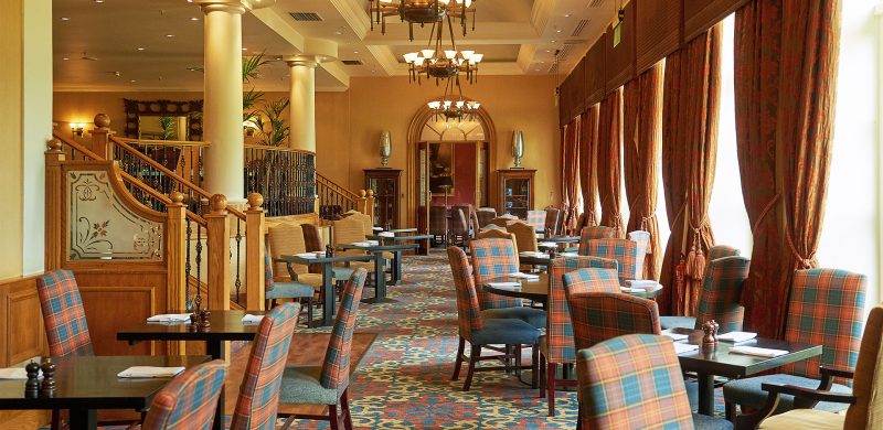 Enjoy fine dining in the Pentland Restaurant- Dalmahoy Hotel & Country Club, Edinburgh