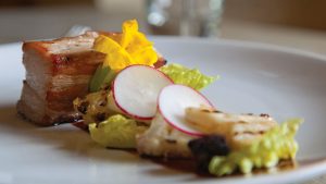 Fine dining in the White Hart Restaurant - Dartington Hall Hotel, South Devon