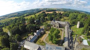 Aerial view of the whole estate - Dartington Hall Hotel, South Devon