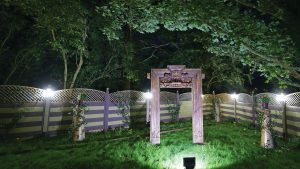 South Indian inspired decor in the gardens- Donnington Manor Hotel, Sevenoaks