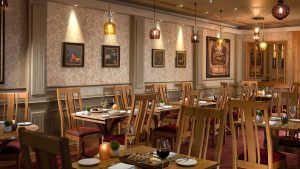 Award winning Restaurant 178 set for dinner - Fairlawns Hotel & Spa, Walsall
