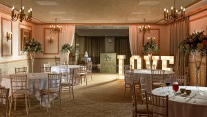 The Garden Room set for a wedding reception - Fairlawns Hotel & Spa, Walsall
