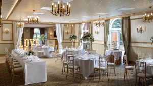 The Garden Room set for a wedding reception - Fairlawns Hotel & Spa, Walsall