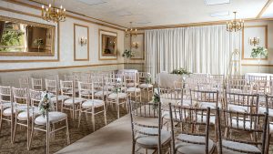 The Garden Room set for a wedding ceremony - Fairlawns Hotel & Spa, Walsall