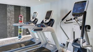 Cardio equipment and medicine balls in the gym - Frensham Pond Country House Hotel & Spa, Farnham