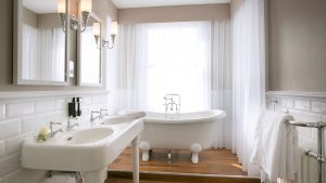 The bathroom in the Belcourt Suite - Hythe Imperial Hotel, Spa & Golf, Hythe, Kent